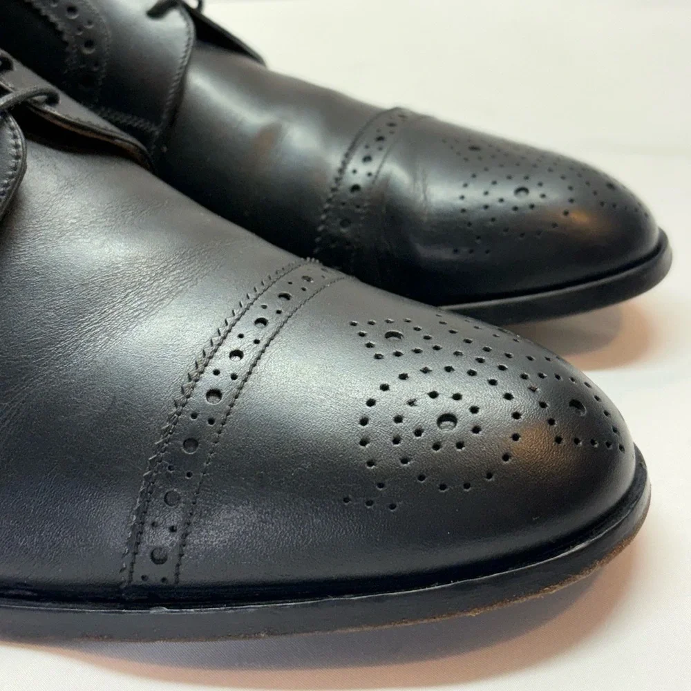 BALLY OF SWITZERLAND Brooking Oxfords Mens US 12 3E Extra Wide Dress Shoes Black